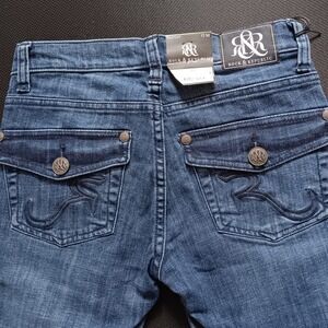 Rock & Republic Bootcut Jeans Women Size 0M Blue NEW Kasandra Roxy R010353